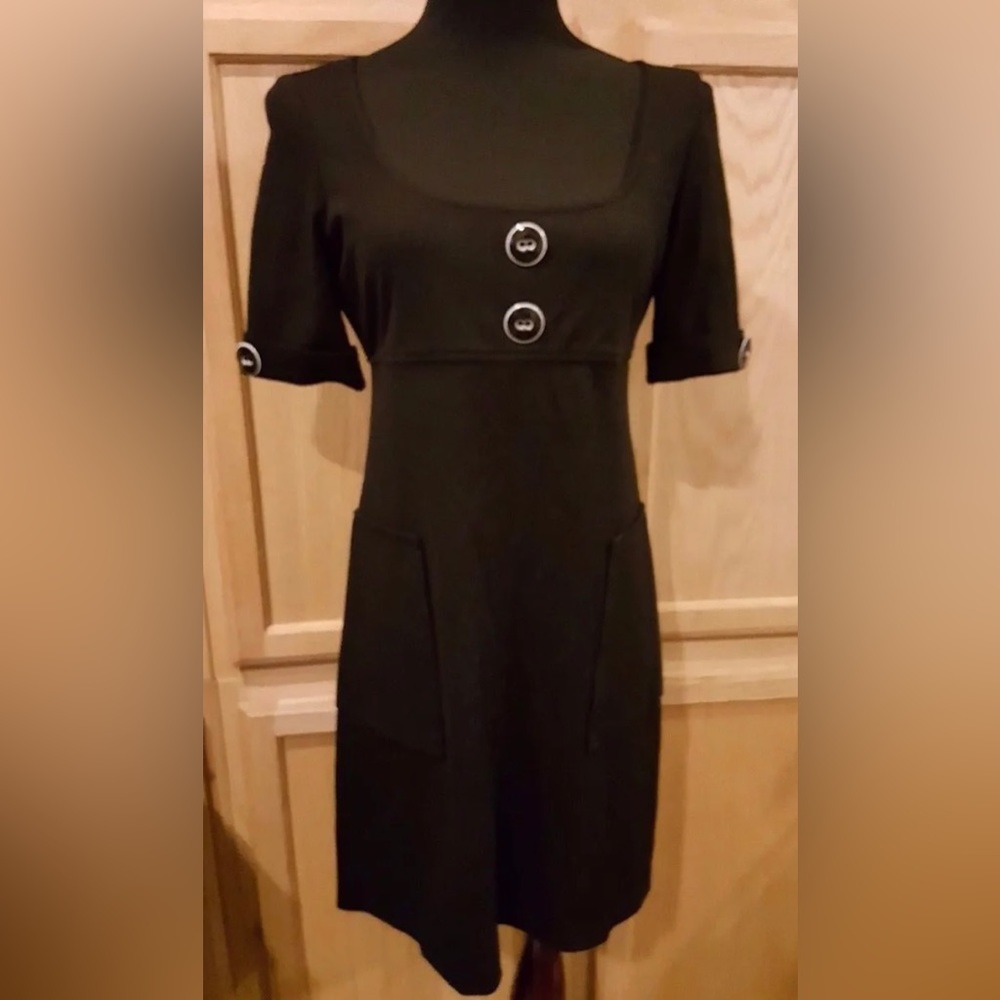 Nine West Women’s Empire Waist Black Dress